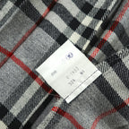 BURBERRY 日本製 90年代 ヴィンテージ ラップ プリーツ スカート M グレー ノバチェック