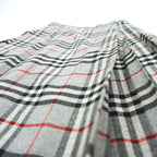 BURBERRY 日本製 90年代 ヴィンテージ ラップ プリーツ スカート M グレー ノバチェック
