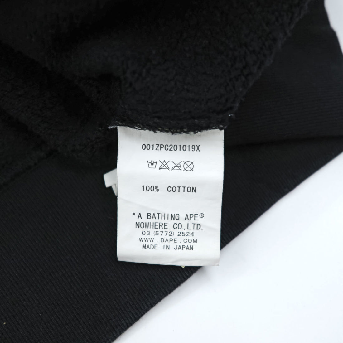 A Bathing Ape BAPE Shark Crewneck Sweatshirt Black WGM Patch Made in Japan Cotton