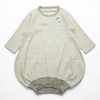 KAPITAL Japan Made Baby Waffle Babel Sweatshirt Thermal Trainer FREE Beige K.P.A.M. 5/8 Sleeve Asymmetrical Balloon Unused K1609LC118