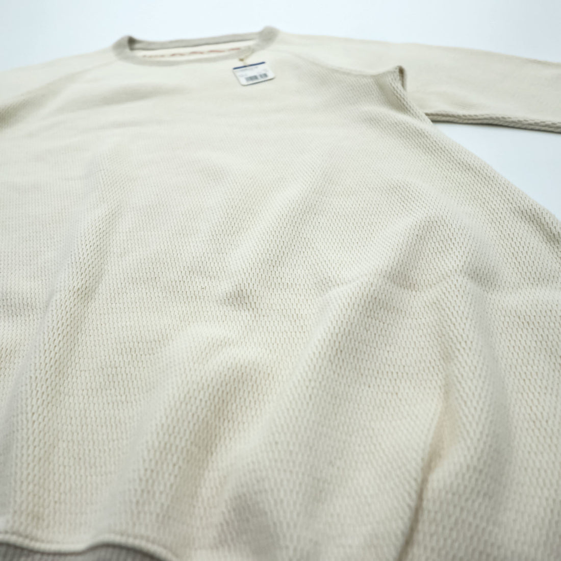 KAPITAL Japan Made Baby Waffle Babel Sweatshirt Thermal Trainer FREE Beige K.P.A.M. 5/8 Sleeve Asymmetrical Balloon Unused K1609LC118