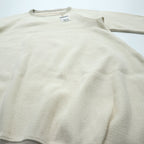 KAPITAL Japan Made Baby Waffle Babel Sweatshirt Thermal Trainer FREE Beige K.P.A.M. 5/8 Sleeve Asymmetrical Balloon Unused K1609LC118