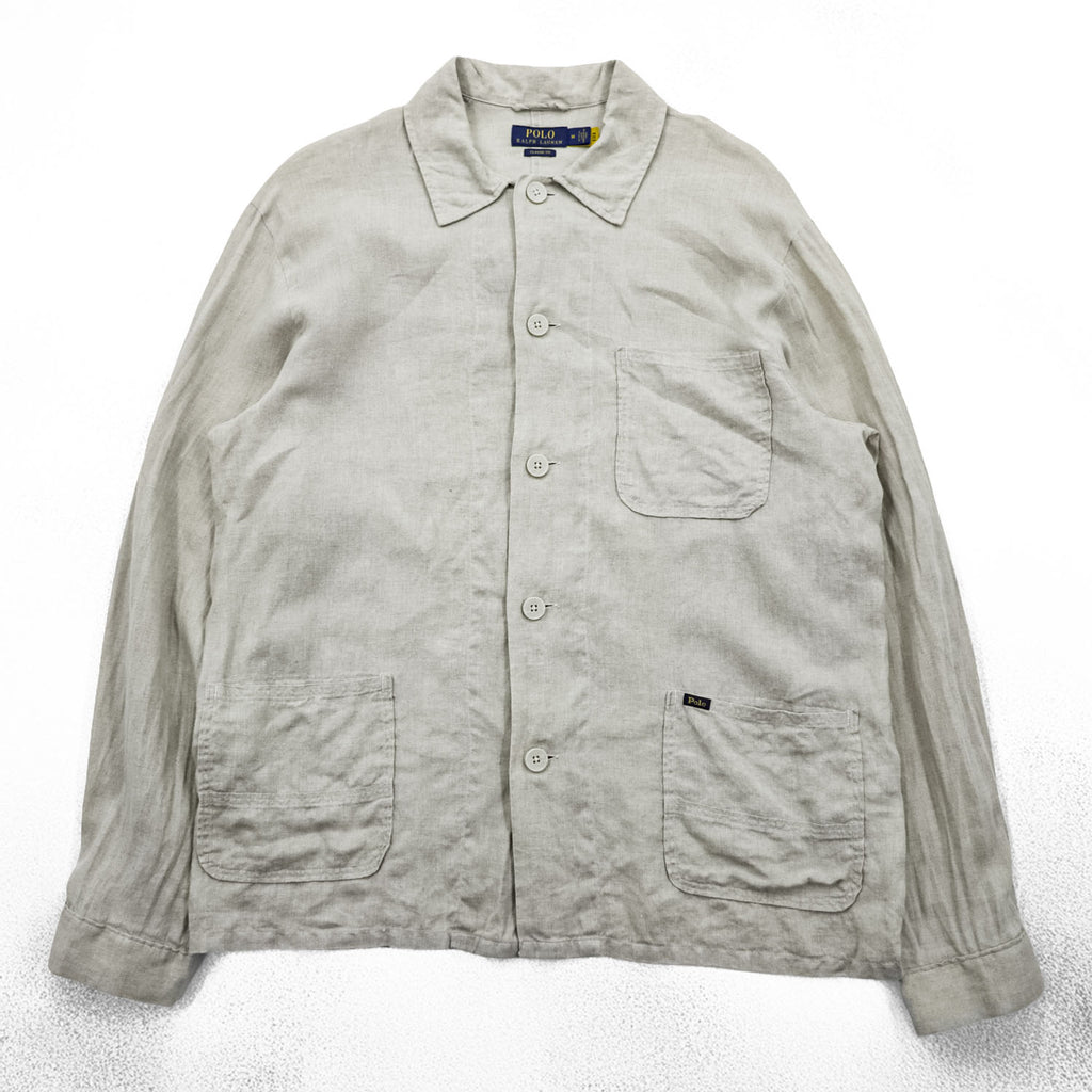 Polo Ralph Lauren リネンジャケット カバーオール M ベージュ 麻100% インド製
