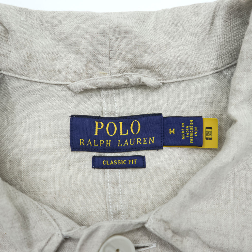 Polo Ralph Lauren リネンジャケット カバーオール M ベージュ 麻100% インド製