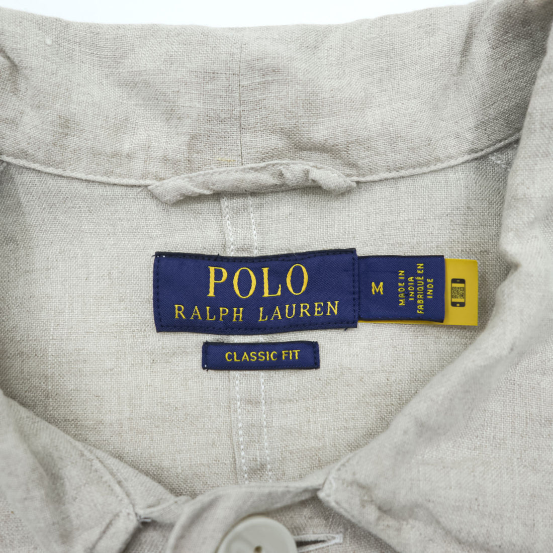 Polo Ralph Lauren リネンジャケット カバーオール M ベージュ 麻100% インド製