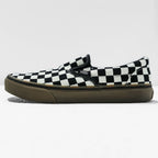 VANS チェッカー スリッポン CHECKER SLIP ON スニーカー 26.5cm ブラック ホワイト フラッグチェック ガムソール キャンバス V98CL