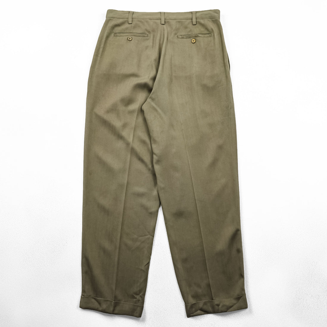 TOMMY BAHAMA 90年代 ヴィンテージ 2タック プリーツ シルク スラックス パンツ L ベージュ ヘリンボーン ワイド テーパード RELAX