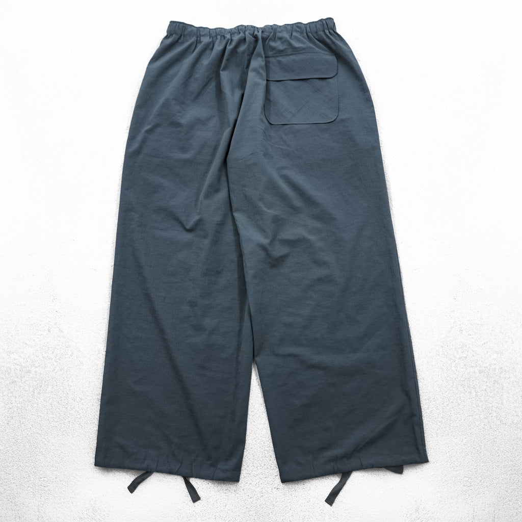 South2 West8 Wide Balloon Pants String Cuff Balloon Pant - Poly Washer Cloth M Gray