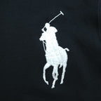 Polo Ralph Lauren 90s Vintage Track Jacket, Jersey, Size L, Black, Double Zip, Big Pony, JAPAN