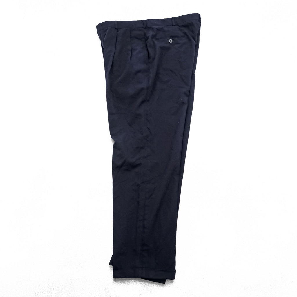 Levi's 90年代 USA製 ヴィンテージ Action CHOICE スラックス パンツ L ネイビー ワイド テーパード 2タック プリーツ 47606-4218