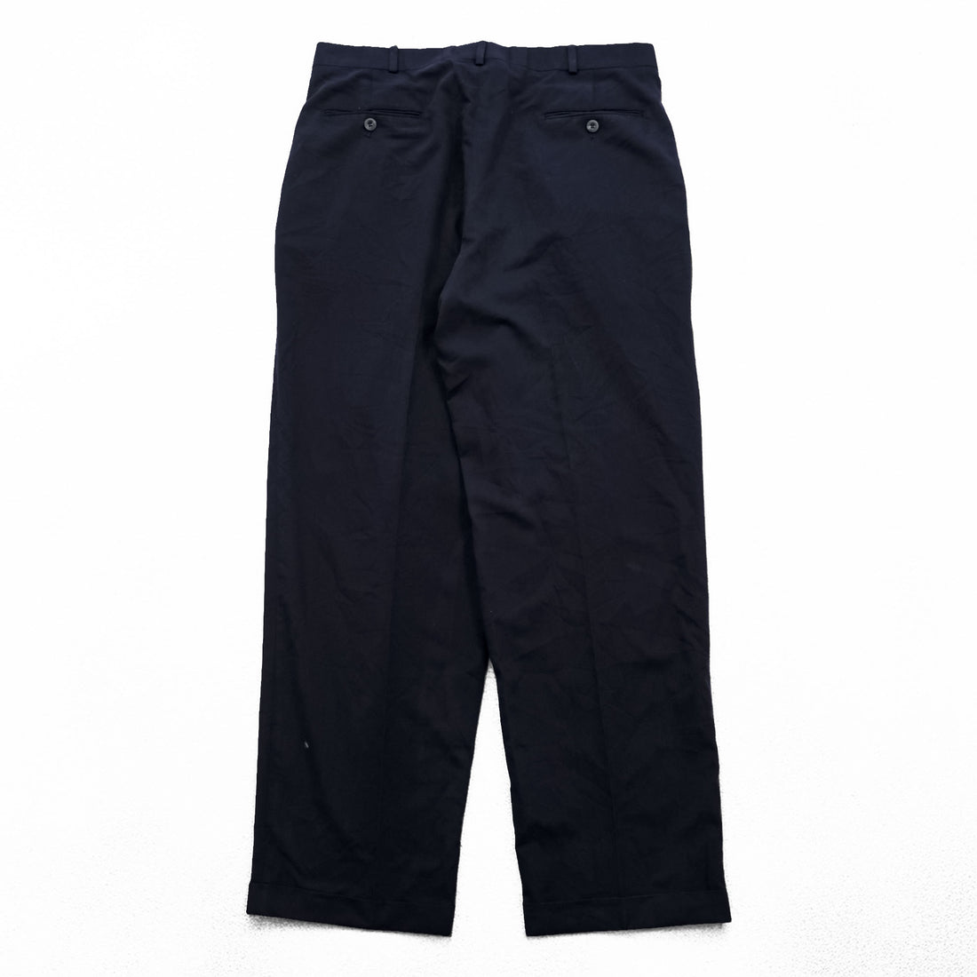 Levi's 90年代 USA製 ヴィンテージ Action CHOICE スラックス パンツ L ネイビー ワイド テーパード 2タック プリーツ 47606-4218