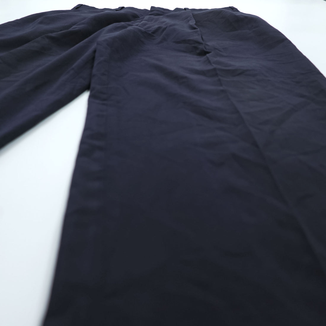 Levi's 90年代 USA製 ヴィンテージ Action CHOICE スラックス パンツ L ネイビー ワイド テーパード 2タック プリーツ 47606-4218