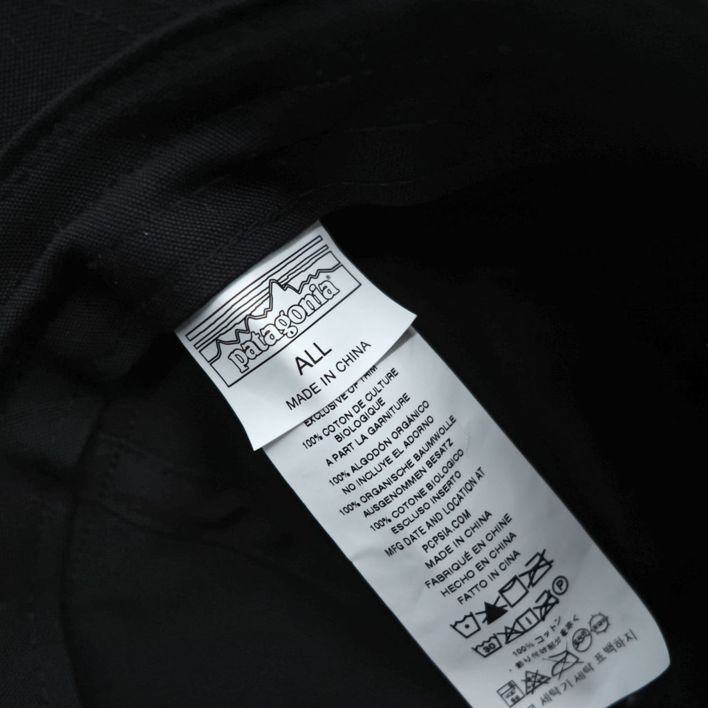 Patagonia P-6 ラベル トラッド キャップ FREE アジャスター ブラック 6パネル 38207