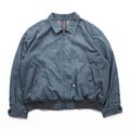 Vintage 90s Burberrys Harrington Jacket Blue Gray Nova Check Lined Zip Blouson Made in Spain Size 44