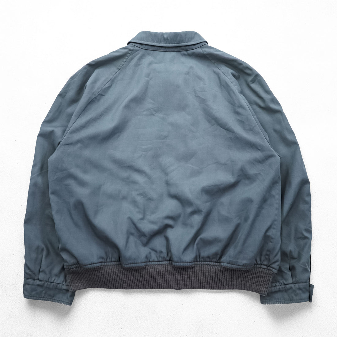 Vintage 90s Burberrys Harrington Jacket Blue Gray Nova Check Lined Zip Blouson Made in Spain Size 44