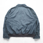 Vintage 90s Burberrys Harrington Jacket Blue Gray Nova Check Lined Zip Blouson Made in Spain Size 44