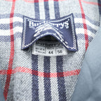Vintage 90s Burberrys Harrington Jacket Blue Gray Nova Check Lined Zip Blouson Made in Spain Size 44