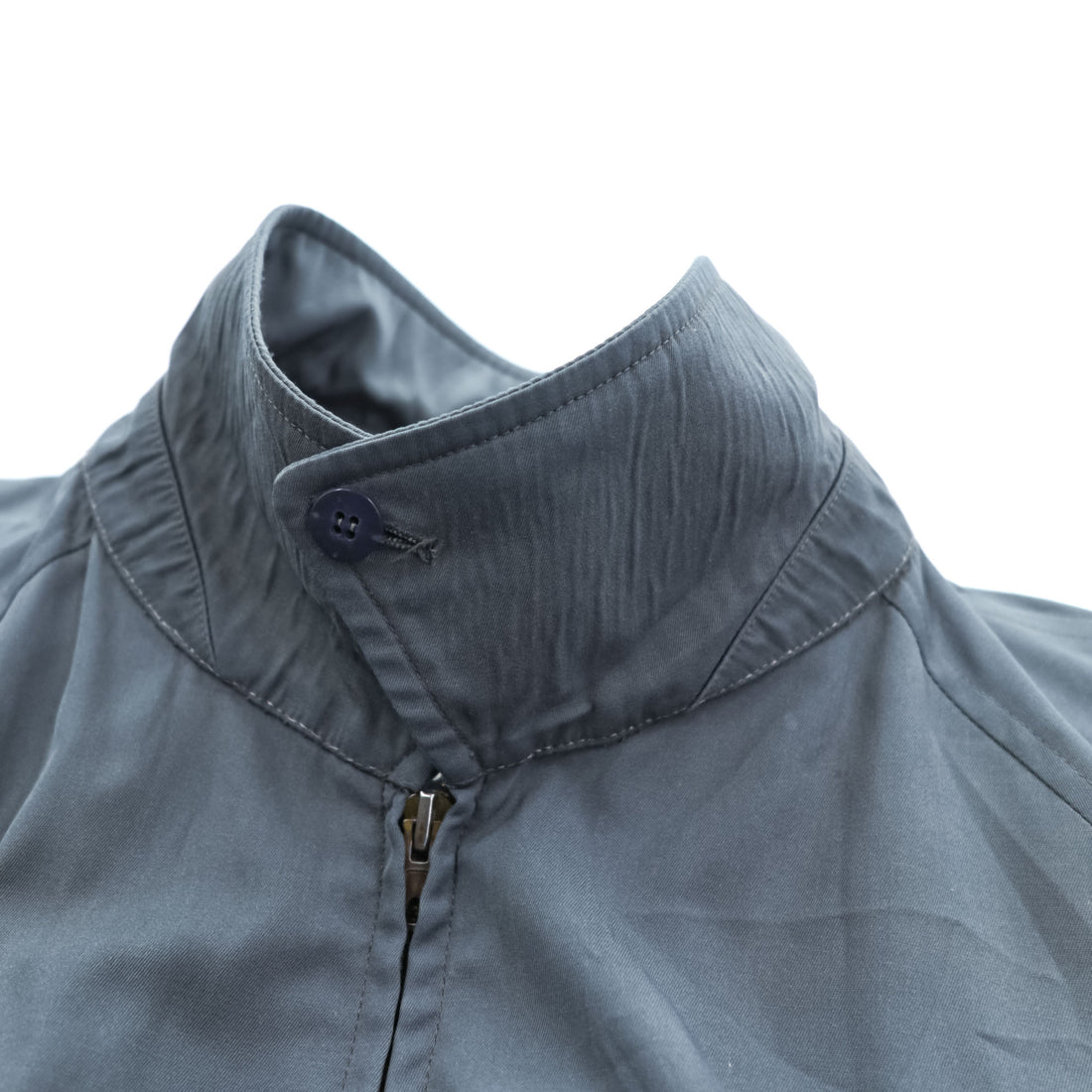 Vintage 90s Burberrys Harrington Jacket Blue Gray Nova Check Lined Zip Blouson Made in Spain Size 44