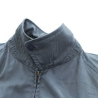 Vintage 90s Burberrys Harrington Jacket Blue Gray Nova Check Lined Zip Blouson Made in Spain Size 44