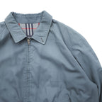 Vintage 90s Burberrys Harrington Jacket Blue Gray Nova Check Lined Zip Blouson Made in Spain Size 44
