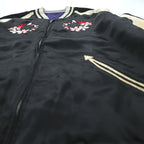 IOLANI Reversible Sukajan Japanese Souvenir Jacket, Size L, Embroidered, Japan, Cherry Blossom Design