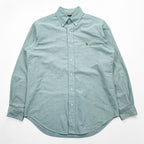 Ralph Lauren 90s Classic Fit Oxford Button Down Shirt Mint Green Pony Logo Cotton Men 14.5 32/33
