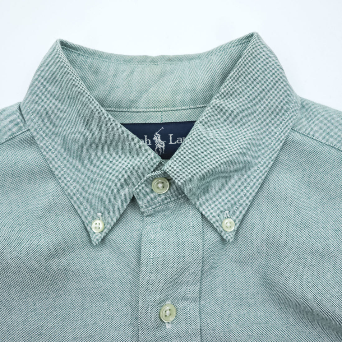 Ralph Lauren 90s Classic Fit Oxford Button Down Shirt Mint Green Pony Logo Cotton Men 14.5 32/33
