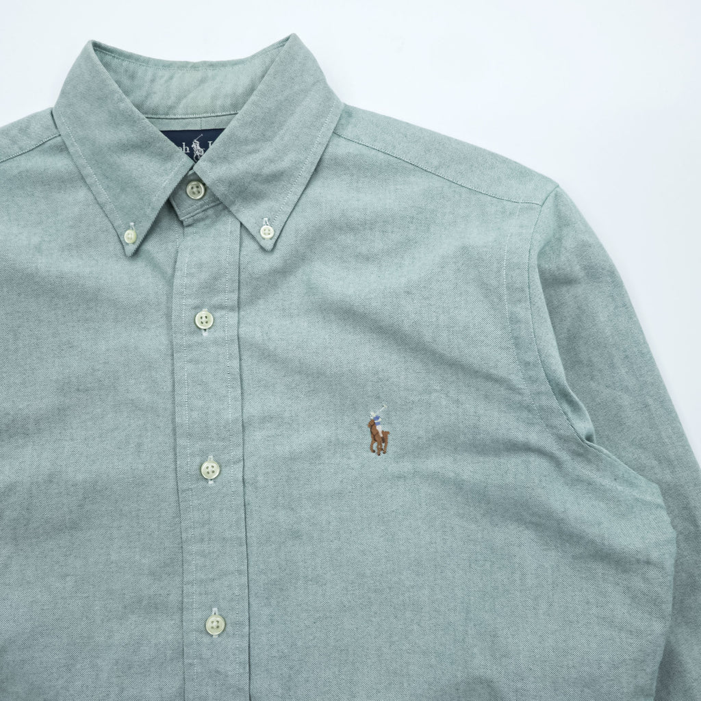 Ralph Lauren 90s Classic Fit Oxford Button Down Shirt Mint Green Pony Logo Cotton Men 14.5 32/33
