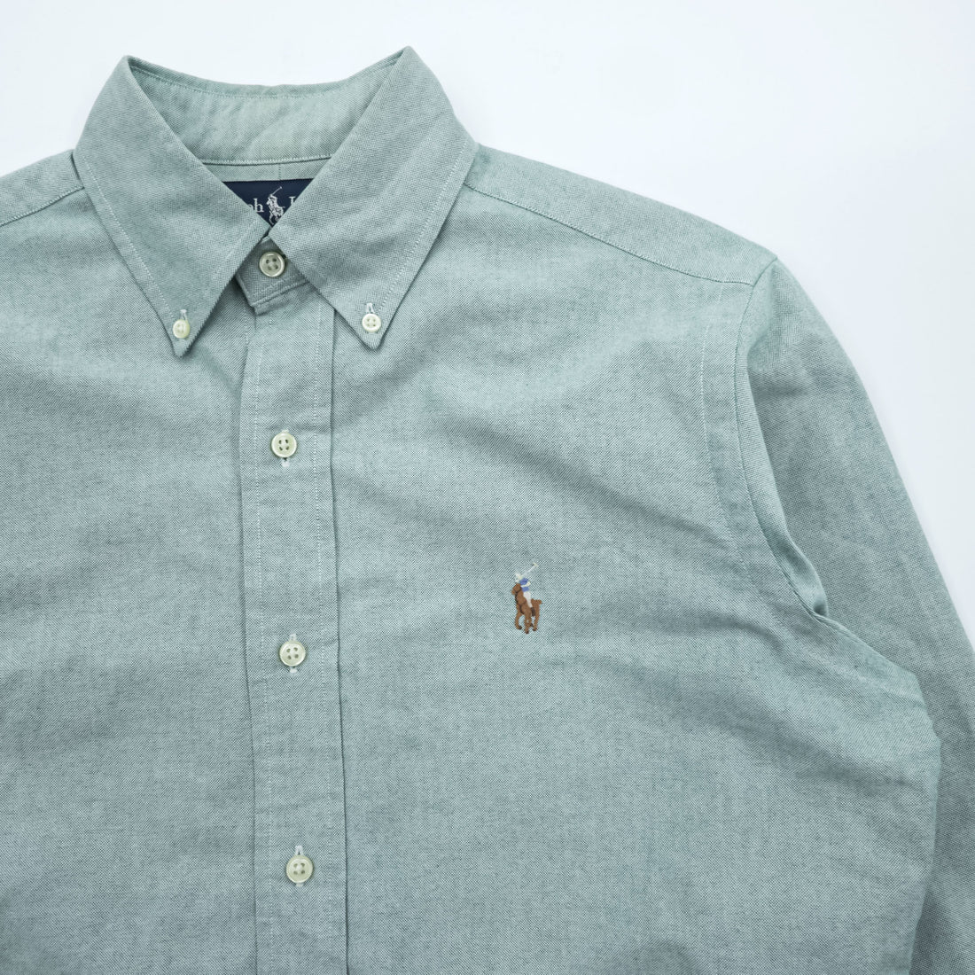 Ralph Lauren 90s Classic Fit Oxford Button Down Shirt Mint Green Pony Logo Cotton Men 14.5 32/33