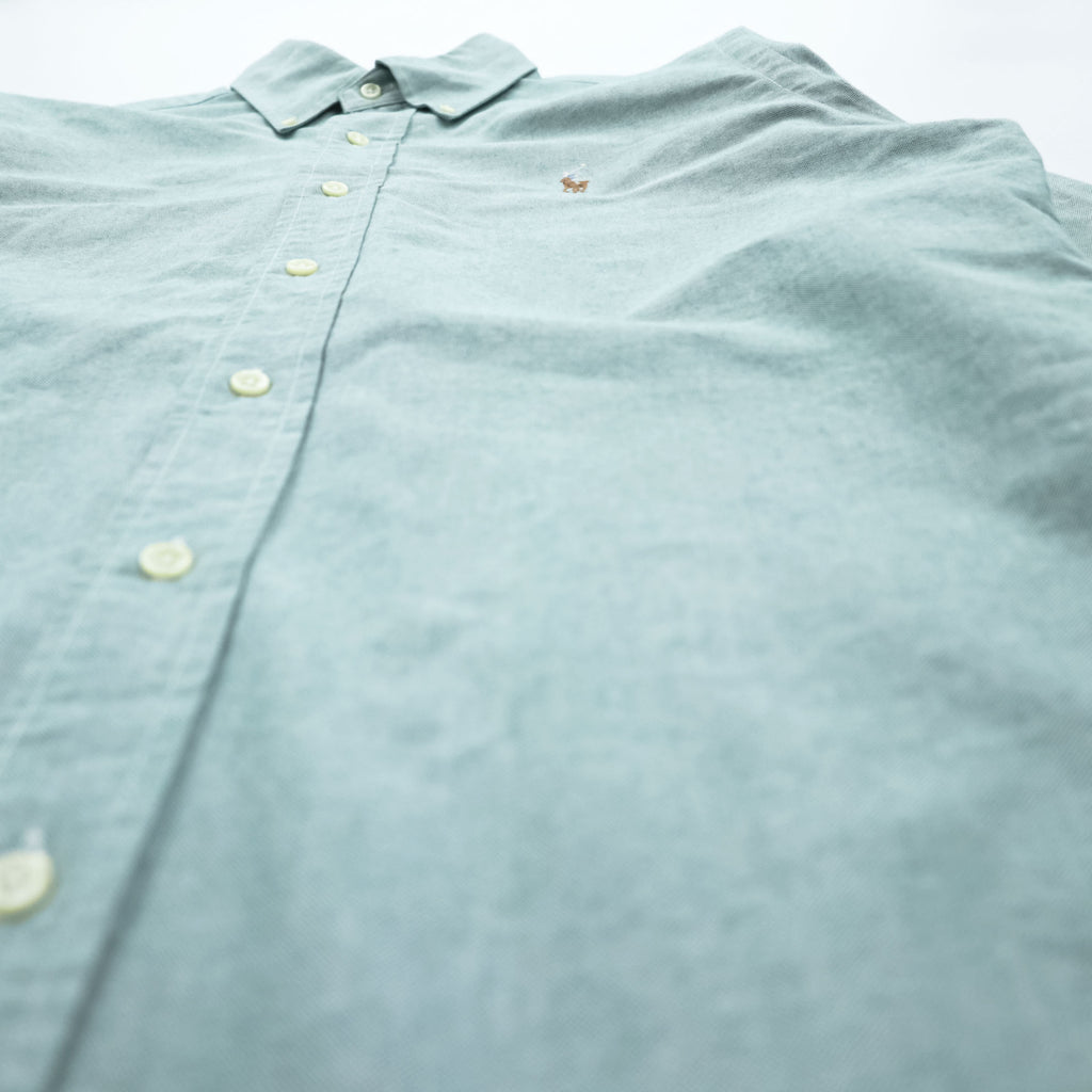Ralph Lauren 90s Classic Fit Oxford Button Down Shirt Mint Green Pony Logo Cotton Men 14.5 32/33