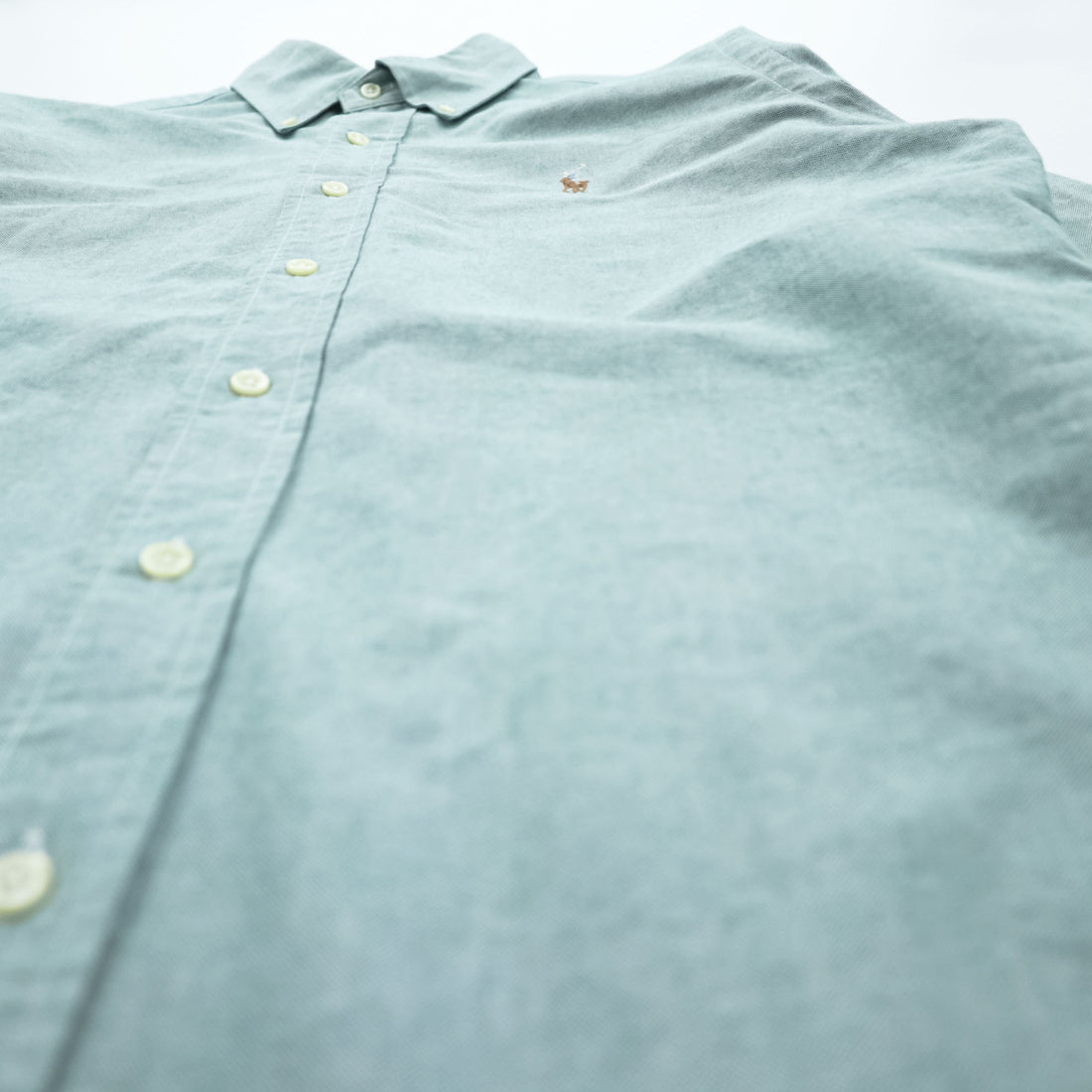 Ralph Lauren 90s Classic Fit Oxford Button Down Shirt Mint Green Pony Logo Cotton Men 14.5 32/33