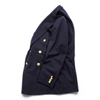 Polo Ralph Lauren 90s Vintage, Made in Japan, Peaked Lapel, Double-Breasted, Tailored Jacket, Blazer, Navy, Size M, Navy Gabardine, Gold Buttons