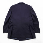 Polo Ralph Lauren 90s Vintage, Made in Japan, Peaked Lapel, Double-Breasted, Tailored Jacket, Blazer, Navy, Size M, Navy Gabardine, Gold Buttons
