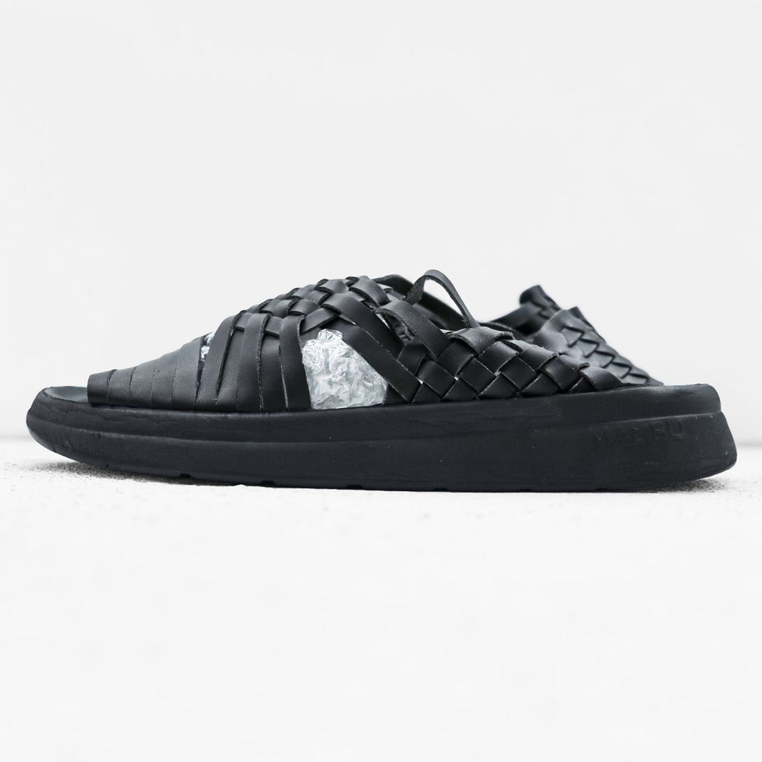 MALIBU グルカ サンダル 27cm メッシュ 編み込み ブラック CANYO ワラチ VEGAN LEATHER