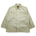 Timberland 00年代 ヴィンテージ ダック カバーオール ハンティングジャケット L ベージュ キャンバス 比翼 ジップアップ WEATHER GEAR 5270