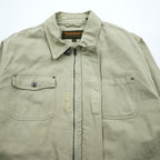 Timberland 00年代 ヴィンテージ ダック カバーオール ハンティングジャケット L ベージュ キャンバス 比翼 ジップアップ WEATHER GEAR 5270
