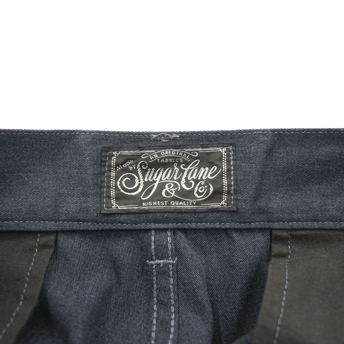 SUGAR CANE 日本製 ワイド 2タック ワークパンツ M グレー プリーツ チノ コットンツイル TALONジップ FICTION ROMANCE SC42210
