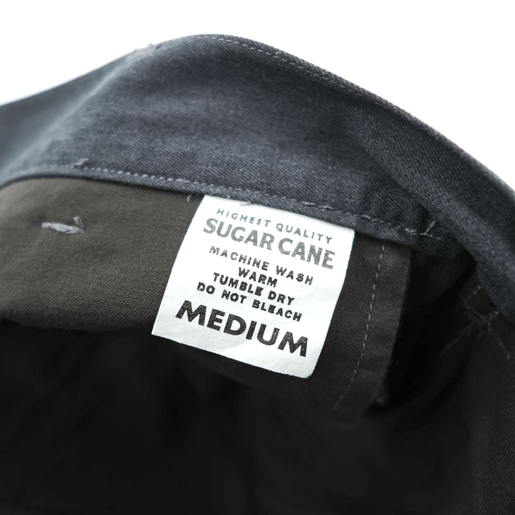 SUGAR CANE 日本製 ワイド 2タック ワークパンツ M グレー プリーツ チノ コットンツイル TALONジップ FICTION ROMANCE SC42210