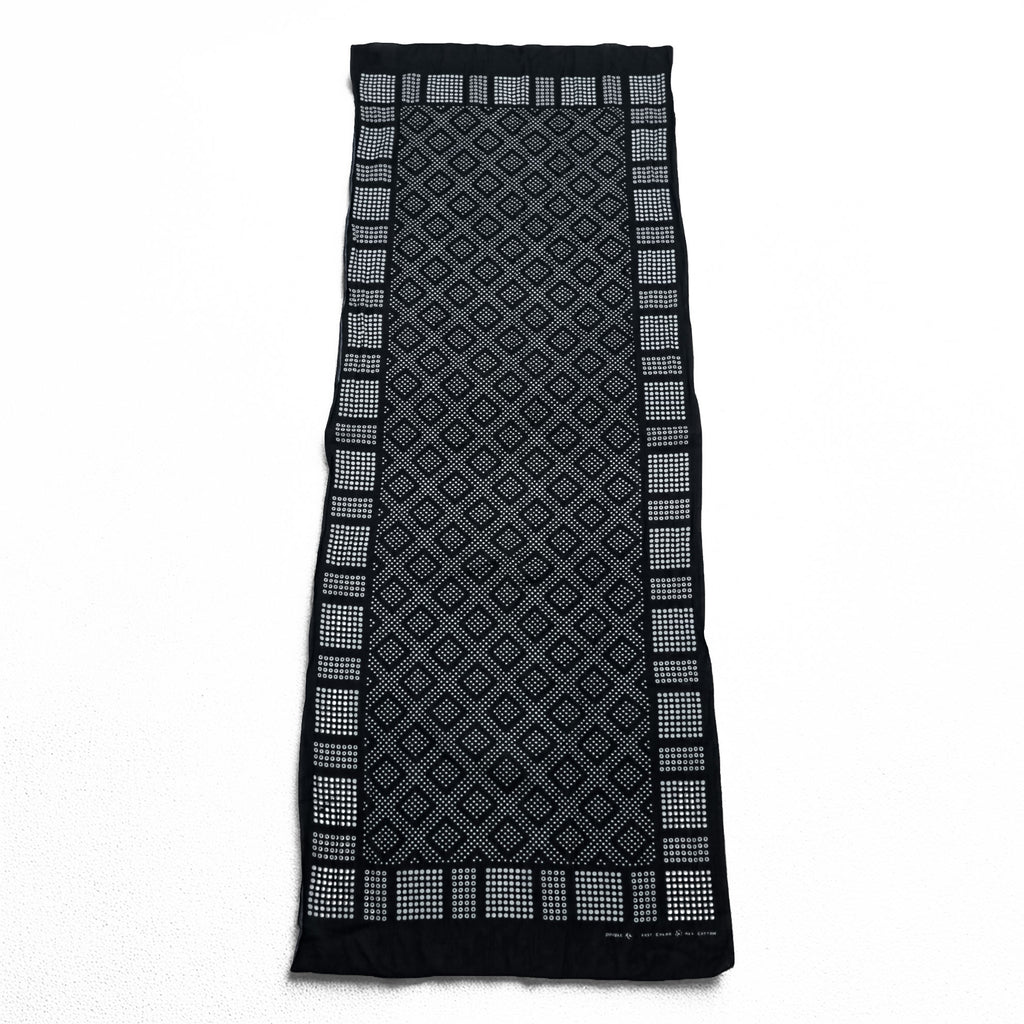 RRL Double RL Cotton Scarf Black White Geometric Dot Print Bandana Style Ralph Lauren Made in India