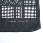 RRL Double RL Cotton Scarf Black White Geometric Dot Print Bandana Style Ralph Lauren Made in India