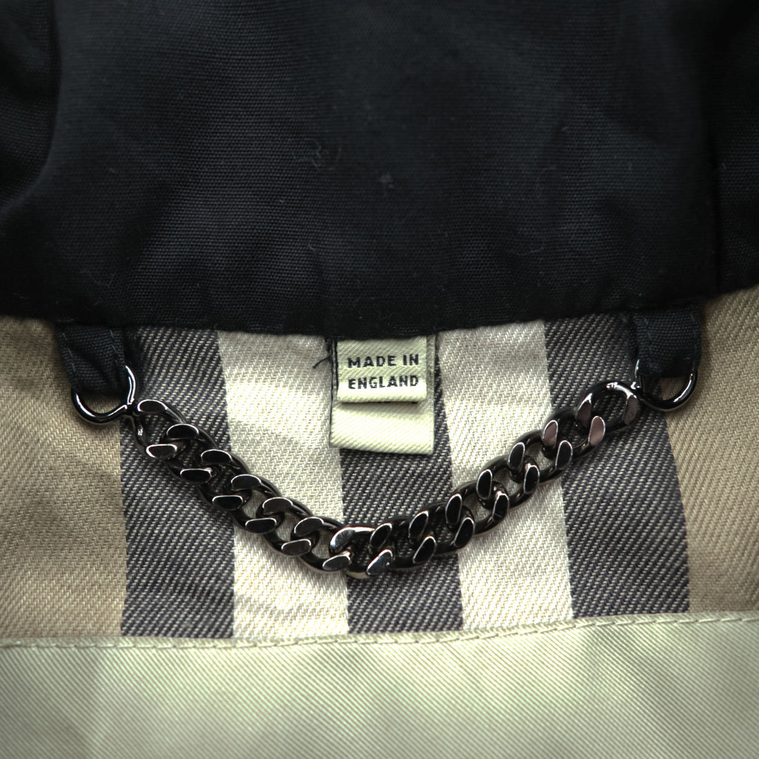 BURBERRY LONDON 英国製 ダブルブレスト トレンチコート S ブラック ベルト付 エポレット 裏地ノバチェック イングランド製