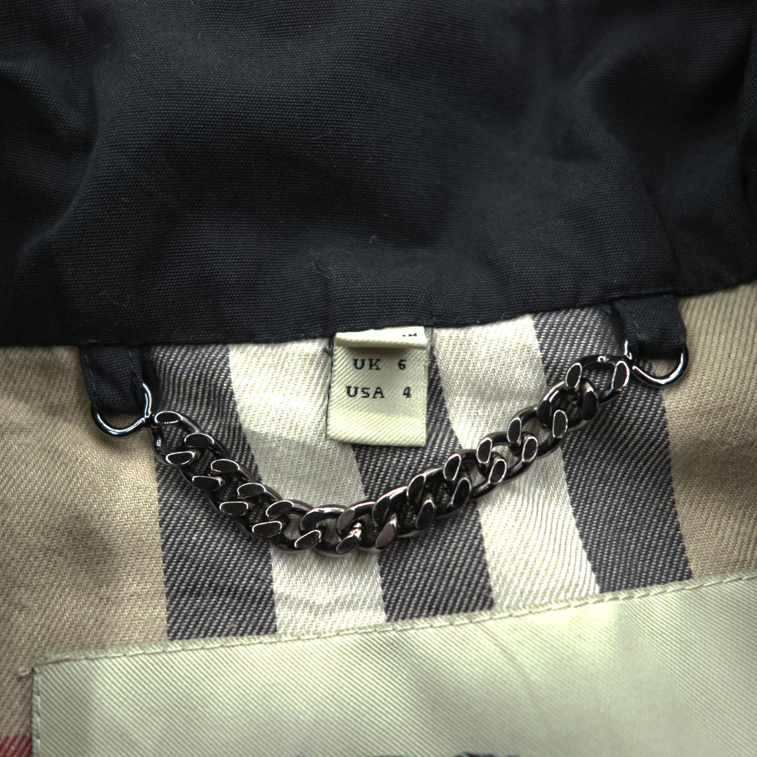 BURBERRY LONDON 英国製 ダブルブレスト トレンチコート S ブラック ベルト付 エポレット 裏地ノバチェック イングランド製