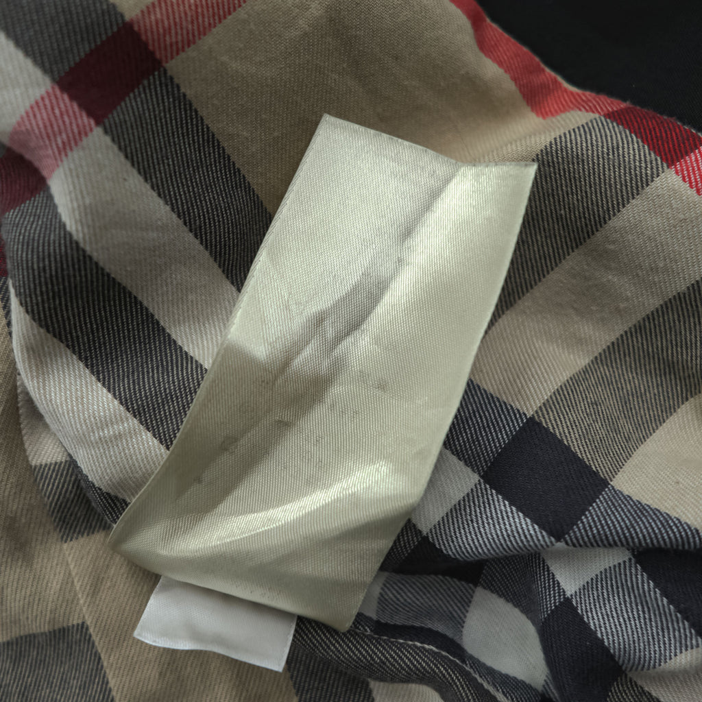 BURBERRY LONDON 英国製 ダブルブレスト トレンチコート S ブラック ベルト付 エポレット 裏地ノバチェック イングランド製