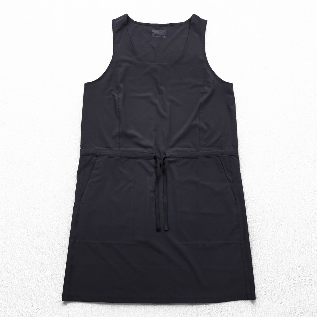 Patagonia フリートウィズ ドレス ワンピース M グレー ストレッチ ウエスト ドローコード サイドポケット 58336