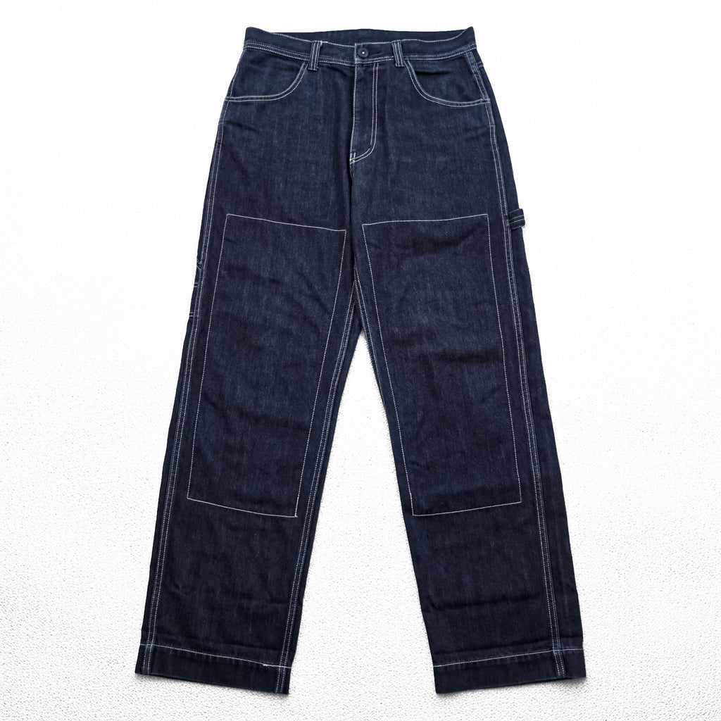 Snow Peak Japan Made TAKIBI spec Denim Pants Jeans L Indigo Blue PA-19SU102