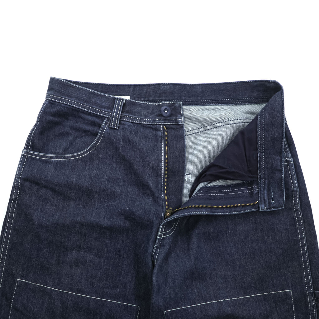Snow Peak Japan Made TAKIBI spec Denim Pants Jeans L Indigo Blue PA-19SU102