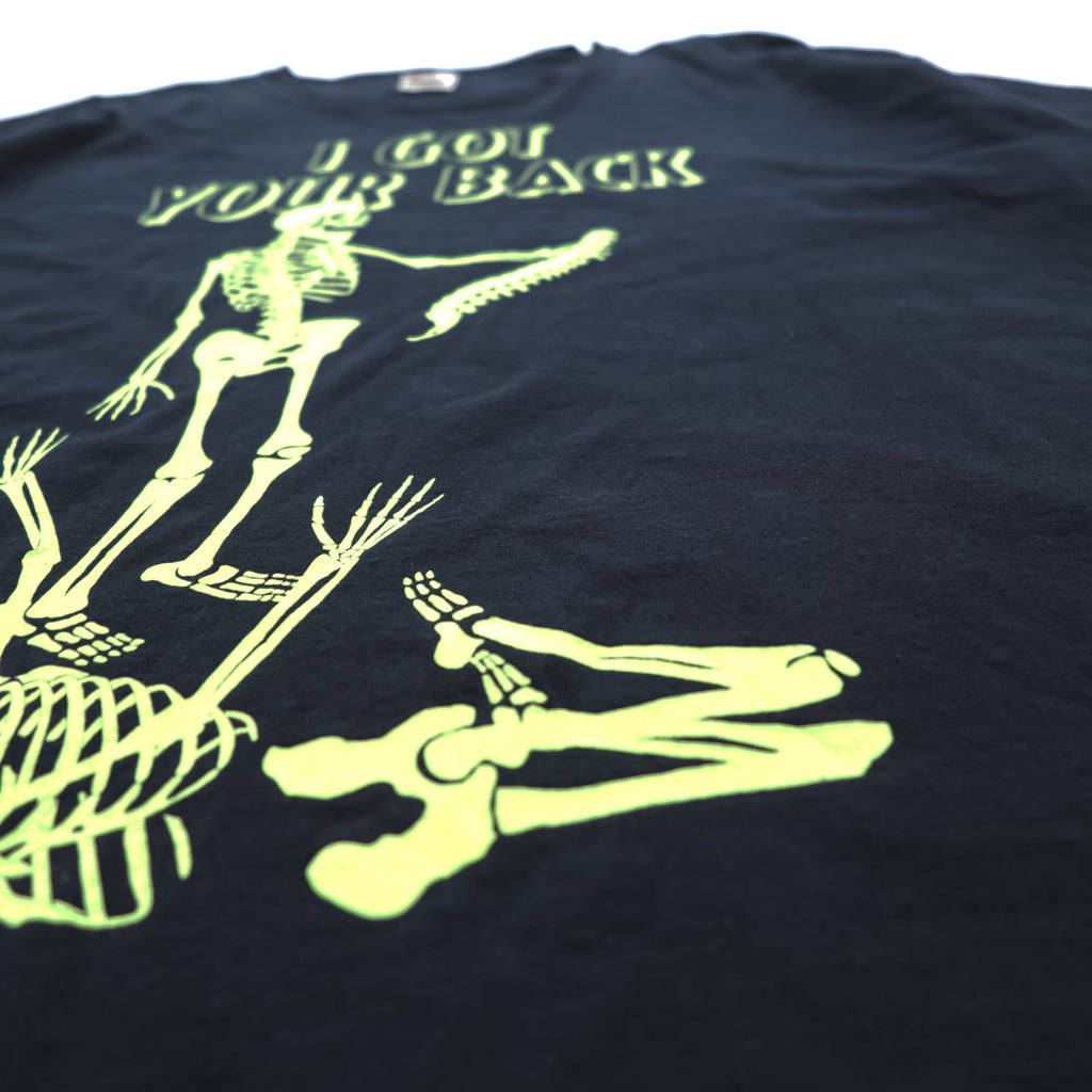 FRUIT OF THE LOOM スカル 骸骨 プリントTシャツ XL ブラック HD Cotton コットン I GOT YOUR BACK