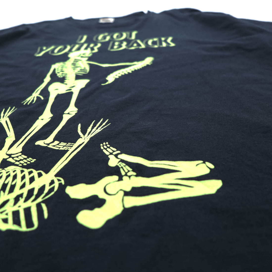 FRUIT OF THE LOOM スカル 骸骨 プリントTシャツ XL ブラック HD Cotton コットン I GOT YOUR BACK