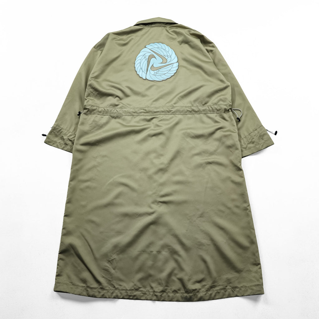 NIKE Clash Satin Long Jacket Coat FREE Drawstring Windmill CU5974-342
