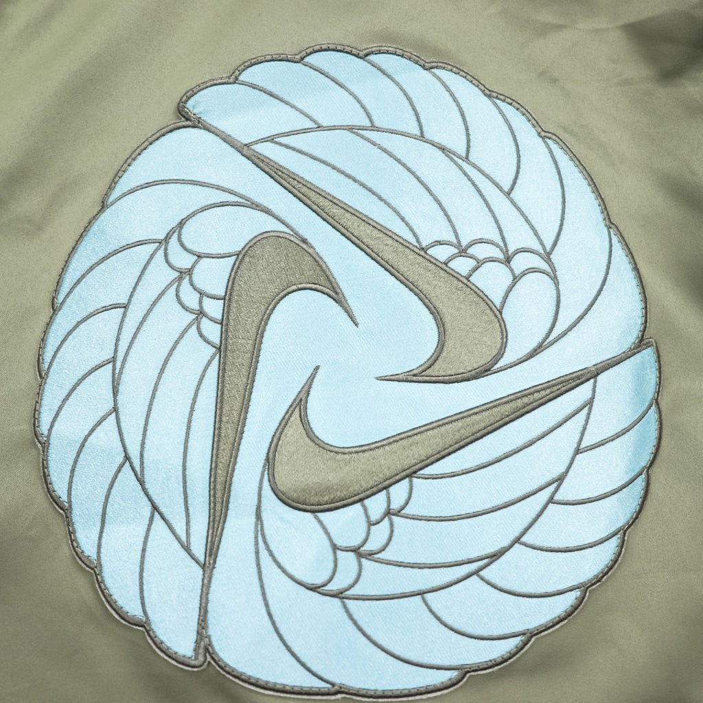 NIKE Clash Satin Long Jacket Coat FREE Drawstring Windmill CU5974-342